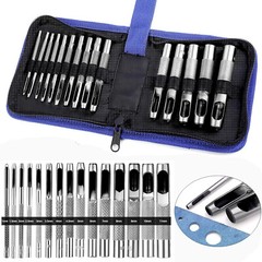 1-11mm Leather Hole Punch Round Steel Hole Punch Set Leather Punch Tool for Belt