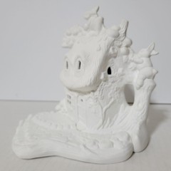 Easter Rabbit Cottage Fairy House 7.5″ Ready to Paint Ceramic Bisque 2 Piece
