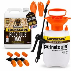 1 Gallon Sticky Rock & Mulch Glue for Landscaping – Max Hold with Sprayer