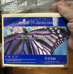 Charles Craft Silver Standard Aida Cross Stitch Fabric 14 Count 12 x 18 IVORY