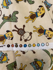 Fabric Lot 4 Yards 10 inches 42 Wide Cotton Flannel Alligators Dogs Monkeys Kids