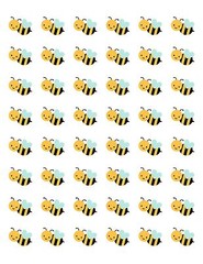 48 BUMBLE BEE ENVELOPE SEALS LABELS STICKERS 1.2″ ROUND