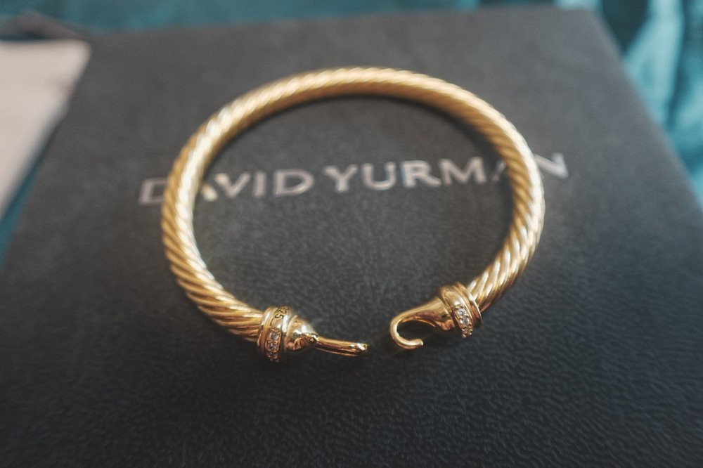 NewDAVlDYurman.18K&Gold&twisted cable Diamond bracelet