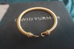 NewDAVlDYurman.18K&Gold&twisted cable Diamond bracelet