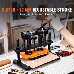VEVOR Leather Cutting Machine 10.2 x 4.7 in Embossing Plate Manual Die Cutter