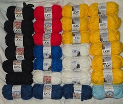 LKYC EYEONLONDON yarn LOT of 27 1.4oz/40g 20yd/18m