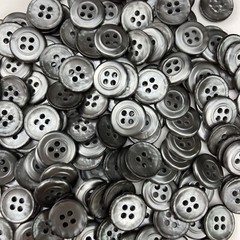 Vintage Smoke Gray 4 Hole Shirt Buttons Size 17mm 1 Gross (144 Pieces)