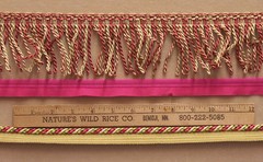 LOT OF 3 TRIMS FANCY TWIST CORD & BULLION FRINGE PINK GOLD & FLAT PINK