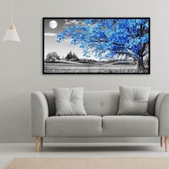 30% More Diamonds – Large 5D Diamond Art of Moon & Tree – Perfect Gift for All