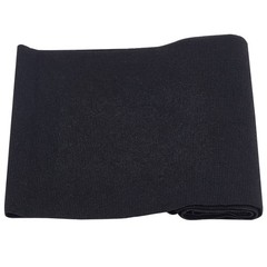 Black Rib Knit Fabric 23.6×7.8×0.08 Inch Ribbing For Cuffs Waistband Trim
