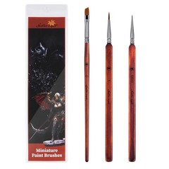 Kolinsky Sable Miniature Paint Brushes-Golden Maple 3pcs Detail Paint Brushes Dr