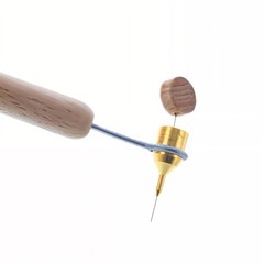 0.2 mm Extra Fine Brass Tip Wooden Handle Kistka (Hot Wax Pen)