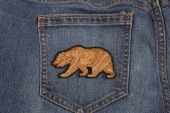 California Bear Iron on Patch – 3.5×1.8 inch – P5551