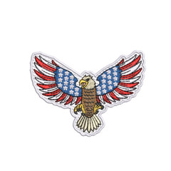 BALD EAGLE AMERICAN FLAG PATCH USA PATRIOTIC applique embroidered iron-on EMBLEM