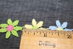 Vtg 5.5yds x 1″ Daisy Lace TRIM Multi Color Pink Yellow Blue Green 5.5Yds 1 Inch