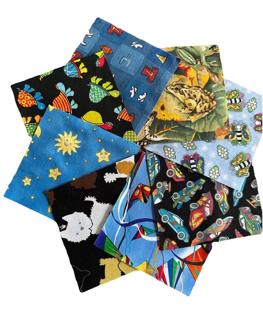 I-Spy Children’s Charm Memory Quilt Blocks – 52 – Cotton – Unique