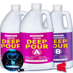 Bonastella Deep Pour Epoxy Resin – 1.5 Gallon Crystal Clear Resin Epoxy Kit For