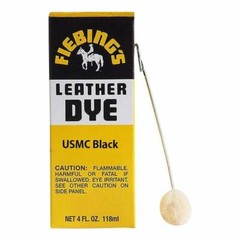 Fiebing’s USMC Black Leather Dye w/Applicator – 4 oz