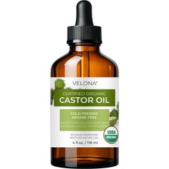 Velona USDA Certified Organic Castor Oil 2oz-7lb Eyelashes Eyebrows Cold Pressed