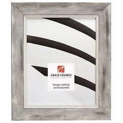 Craig Frames Aristocrat, 1.625″ Wide Distressed White and Silver Picture Frame