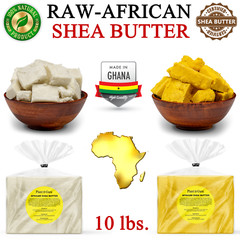 Raw African Shea Butter 10 lbs. Bulk Wholesale 100% Pure Organic Unrefined