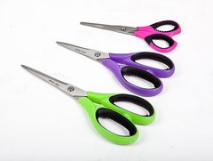 3 PC Household Scissor Multi Purpose Easy Grip Stainless set School Sewing Craft