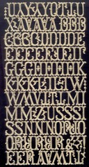 German Dresden Die Cut Victorian Scrap Gold Paper Alphabet Sheet Victorian Craft