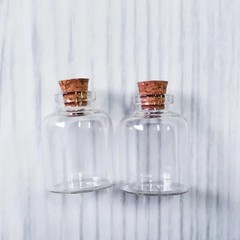 Clear 15ml Tiny Glass Bottles with Corks 30×40 mm Empty Vials Wedding Favors