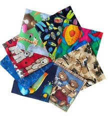 I-Spy Children’s Charm Memory Quilt Blocks – 52 – Cotton – Unique