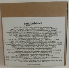 Amazon Basics Double Sided Tape Heavy Duty, Adhesive Clear Mounting, 10 ft.