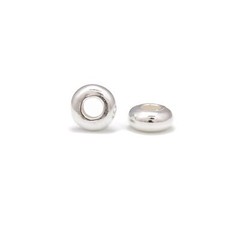 925 Sterling Silver Large Hole Rondelle Beads Size 2x4mm 2.5x5mm 4x7mm 4x9mm