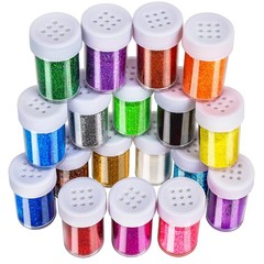18-Pk Extra Fine Assorted Glitter Set for Crafts, Resin & Body Art (15g)