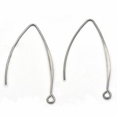 40pcs Hypoallergenic Long Ear Wire Earring Hooks Earwire Earring Jewelry Finding