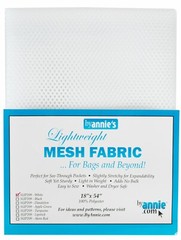 Annie’s Mesh Lite Weight White 18in x 54in1 00% Polyester for Bags & Beyond