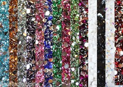 1000 Crystal Flat Back Resin Rhinestones Gems 60 colors, 2mm, 3mm, 4mm, 5mm, 6.5