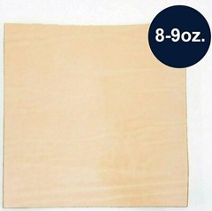 ELW Natural Veg Tan Tooling Cowhide Leather Pre-Cut Piece 12″x12″ 8/9 oz (3.6mm)