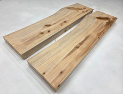 45″ Set of 2 Very Nice Baldcypress Live-edge Slabs Lumber Wood