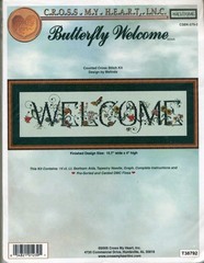 NEW Cross My Heart 2005 Cross Stitch Kit BUTTERFLY WELCOME #CSBK-279-2