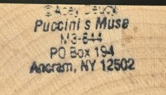 Acey Deucy Puccini’s Muse Butterfly Music Rubber Stamp