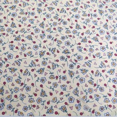 Denim & Daisies fabric 20″ long, 44″ wide by Lori Gardner pale yellow background