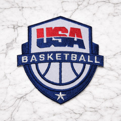 USA BASKETBALL IRON ON PATCH 3″ X 3″ FAST FREE SHIPPING W/ TRACKING