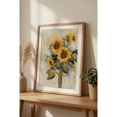 Sunflower Bouquet Counted Cross Stitch Pattern Chart