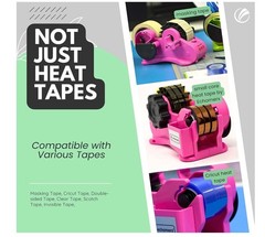 Original Heat Tape Dispenser Multi-Roll – Pre-Cut Sublimation, Heat Resistant,
