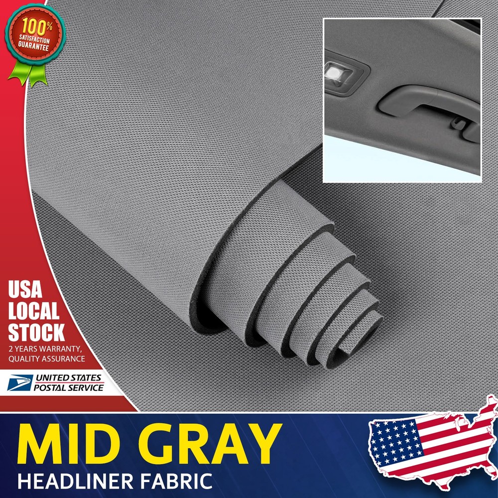 79″L 60″W Flat Knit Headliner Fabric Auto Ceiling Replacement Repair US