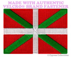 IKURRIÑA BASQUE FLAG PATCH SPANISH EMBROIDERED SPAIN w/ VELCRO® Brand Fastener