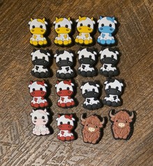 Cow Silicone Focal Beads