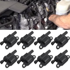 Pack Set of 8 Compatible with Chevy Silverado Suburban UF413 Ignition Coil