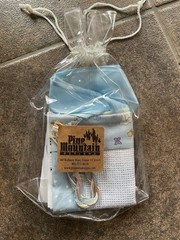 New Love New Joy baby boy Cross Stitch “Tie One On” Kit by Pine Mountain Designs