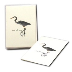 Earth Sky + Water – Great Blue Heron Notecard Set – 8 Blank Cards with Envelopes