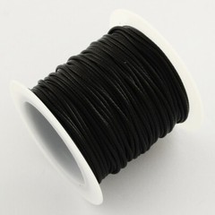Korean Waxed Polyester Cord 1mm thick(1 Black+1 Brown) apr 10.93 yards(10m)/roll